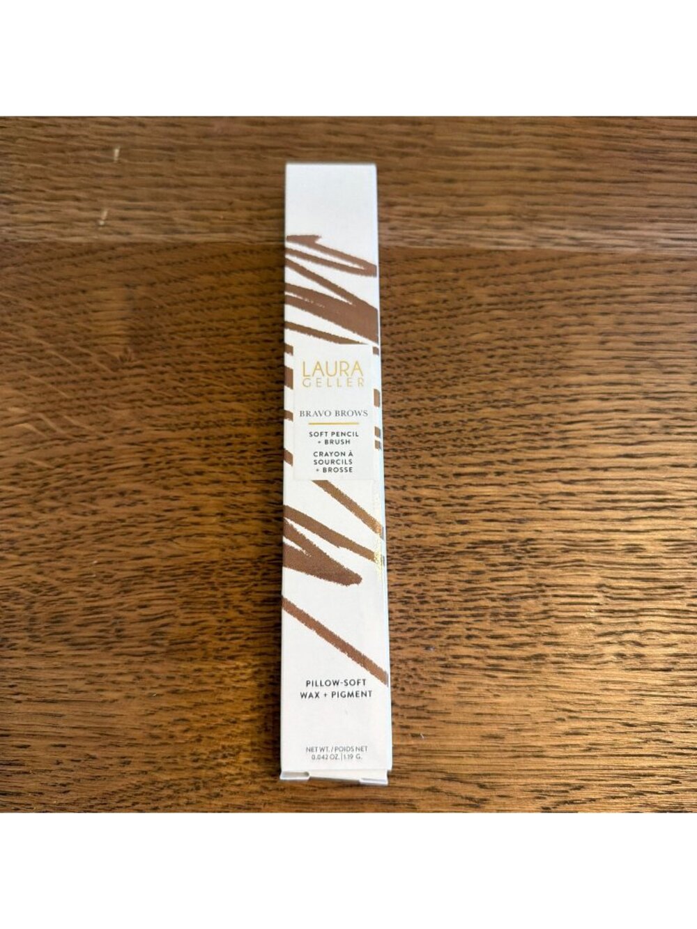 Laura Geller Bravo Brows Eyebrow Definer Pencil Taupe Blendable Natural 0.042oz